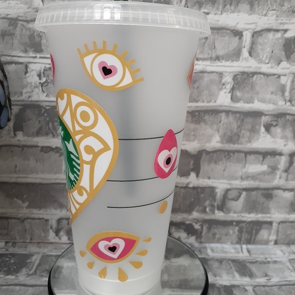 SB Pink third eye cold cup with SB green straw. - Picture 5 of 5